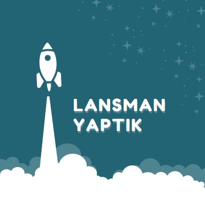 Lansman yaptık green modern-color-block