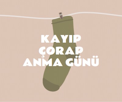 Kayıp Çorap Anma Günü brown whimsical-color-block