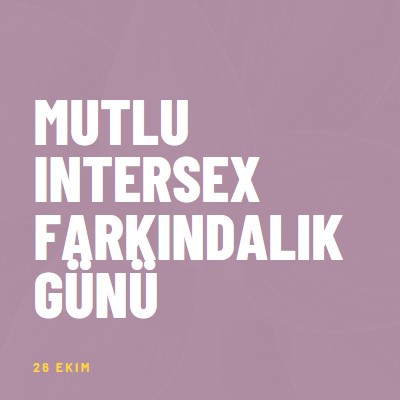 Intersex Farkındalık Gününüz Kutlu Olsun purple modern-bold