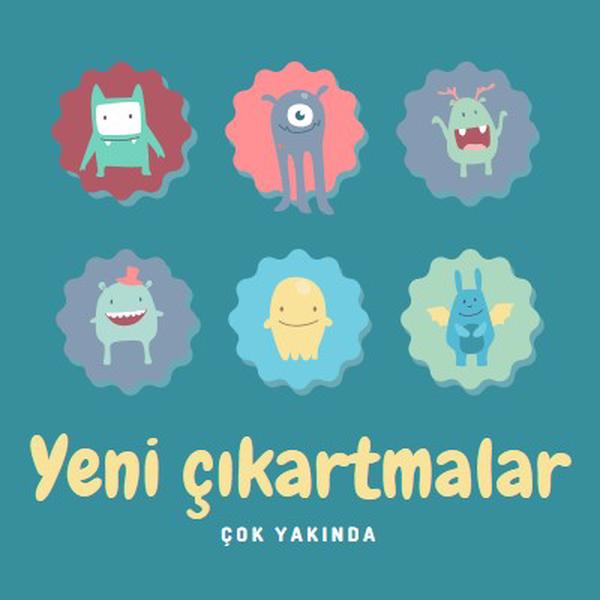 Yeni çıkartmalar yakında sunulacak blue whimsical-color-block