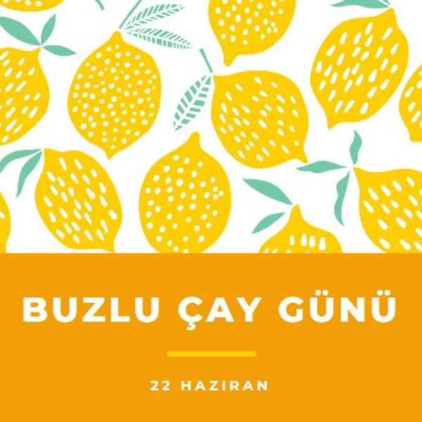 Hayatın limonları buzlu çay içindir orange whimsical-color-block