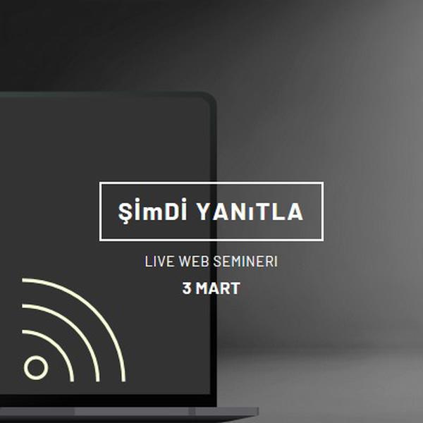 Web semineri yıldızı black modern-simple