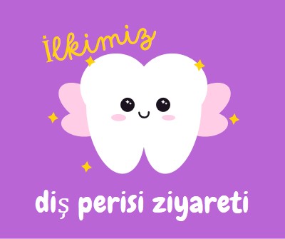 İlk diş perisi ziyareti purple whimsical-color-block