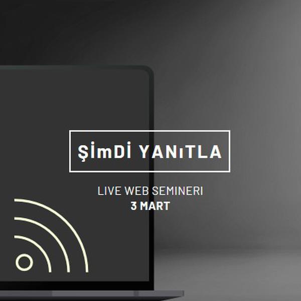 Web semineri yıldızı black modern-simple