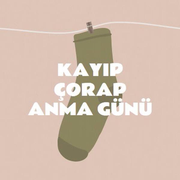 Kayıp Çorap Anma Günü brown whimsical-color-block