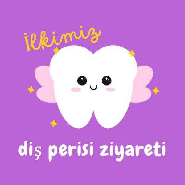 İlk diş perisi ziyareti purple whimsical-color-block