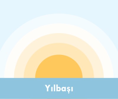 Yılbaşı güneşi blue modern-simple