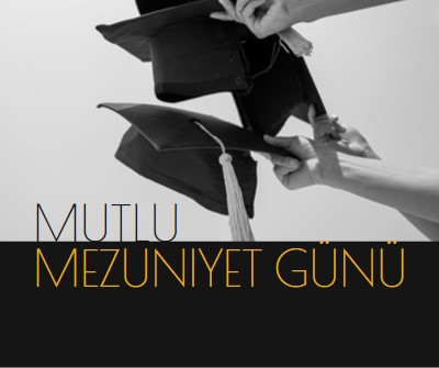 Mezuniyet gününüz kutlu olsun black modern-simple