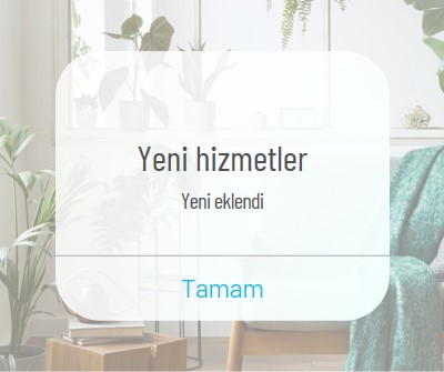 Hizmet bildirimi white modern-simple