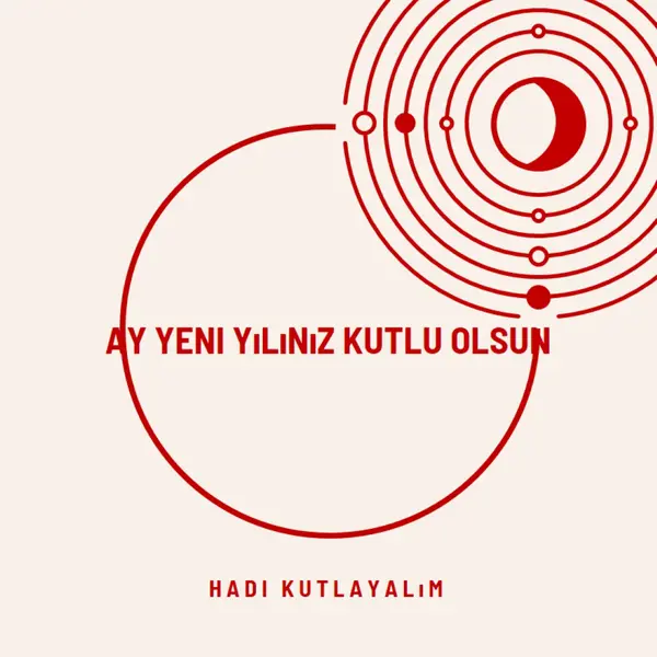 Ay Yeni Yılı'nı kutlayalım white modern-simple