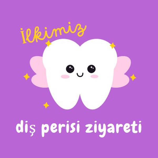 İlk diş perisi ziyareti purple whimsical-color-block