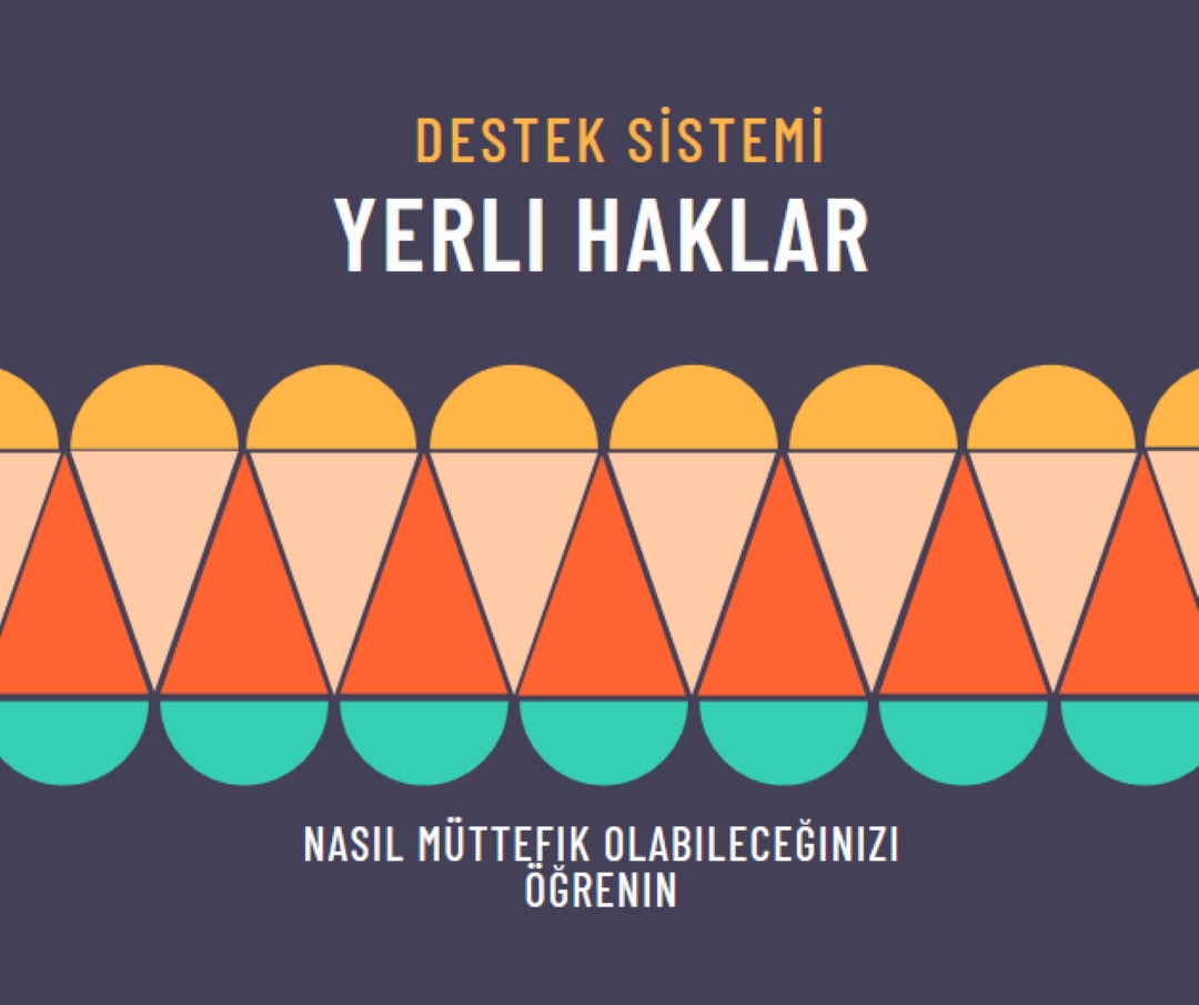 Yerli hakları destekleme blue modern-color-block