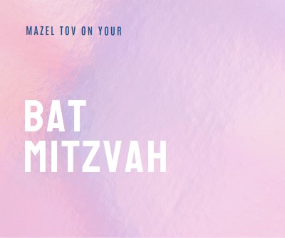 Bat mitzvah'ınızı kutlama pink modern-simple