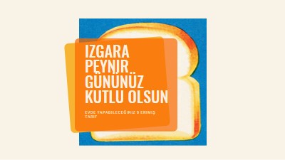 Izgara Peynir Gününüz Kutlu Olsun orange modern-bold