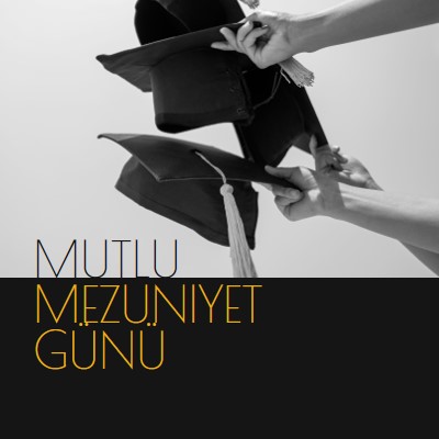 Mezuniyet gününüz kutlu olsun black modern-simple