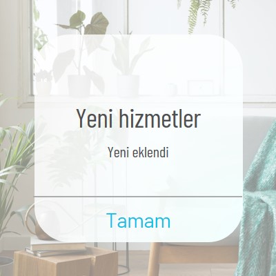 Hizmet bildirimi white modern-simple