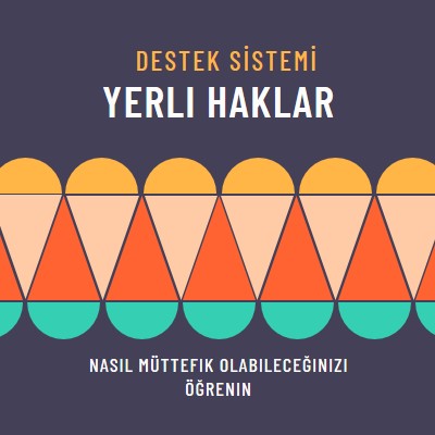 Yerli hakları destekleme blue modern-color-block