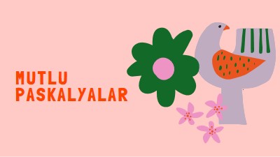 Mutlu paskalyalar pink whimsical-color-block