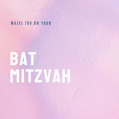 Bat mitzvah'ınızı kutlama pink modern-simple