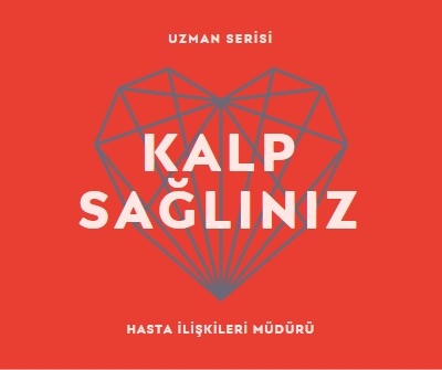 Kalp sağlığınız red modern-bold