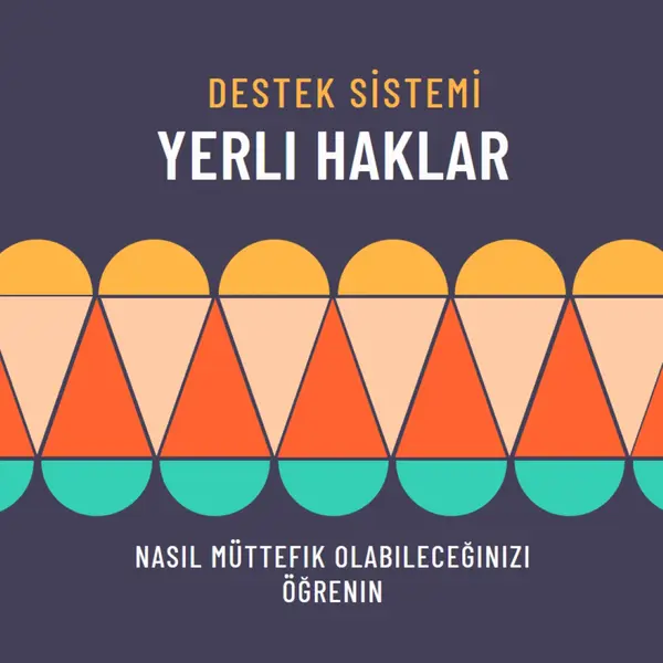 Yerli hakları destekleme blue modern-color-block