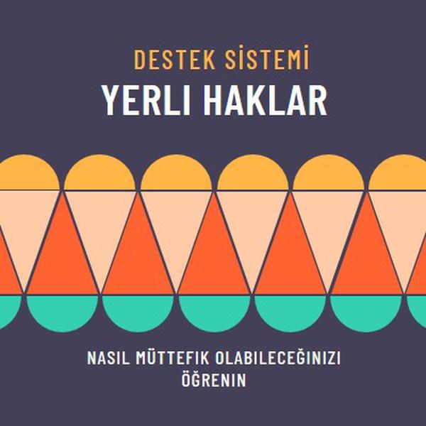 Yerli hakları destekleme blue modern-color-block