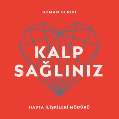 Kalp sağlığınız red modern-bold