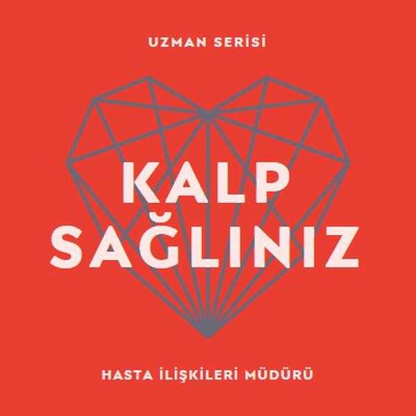 Kalp sağlığınız red modern-bold