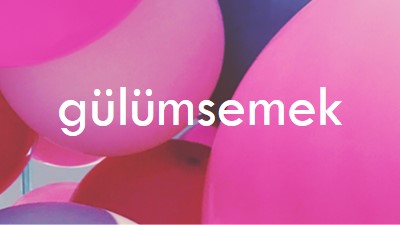 Tüm gülümsemeler pink modern-bold