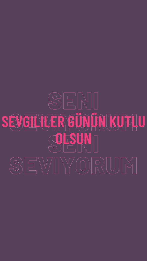 Seni seviyorum, sevgilim. purple modern-bold