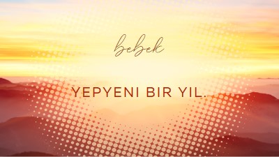 Bebek yeni yılı yellow modern-simple