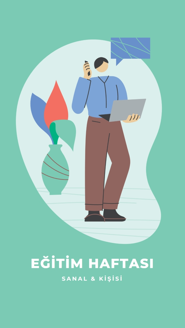 Eğitim haftası green modern-color-block