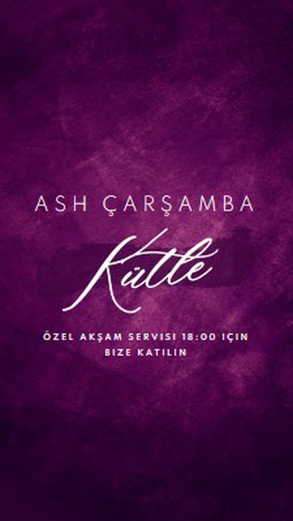 Ash Çarşamba Ayini purple modern-simple