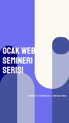 Ocak web semineri serisi blue modern-bold