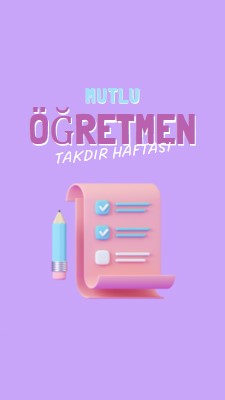 Öğretmen Takdir Haftası purple whimsical-color-block