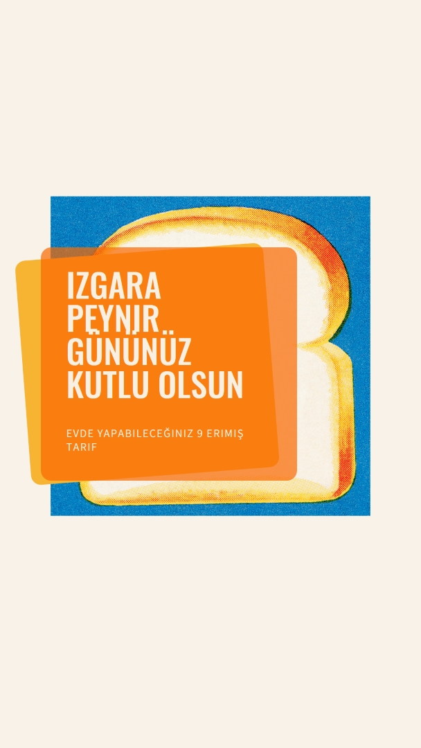 Izgara Peynir Gününüz Kutlu Olsun orange modern-bold