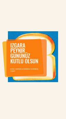 Izgara Peynir Gününüz Kutlu Olsun orange modern-bold