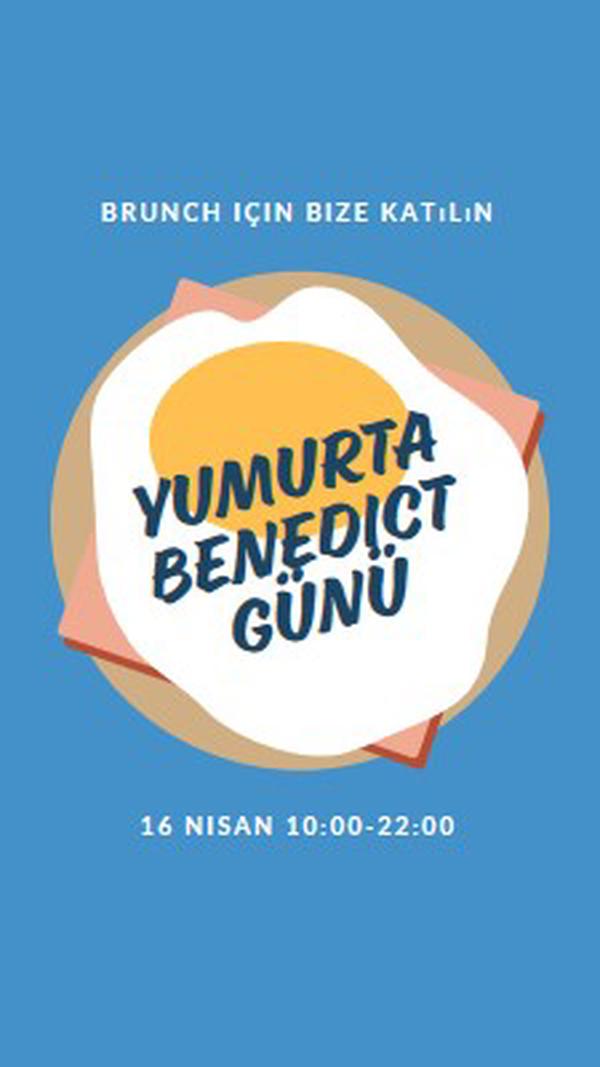 Yumurta Benedict Günü blue whimsical-color-block