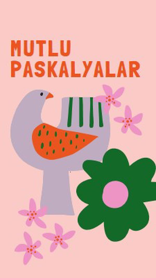 Mutlu paskalyalar pink whimsical-color-block