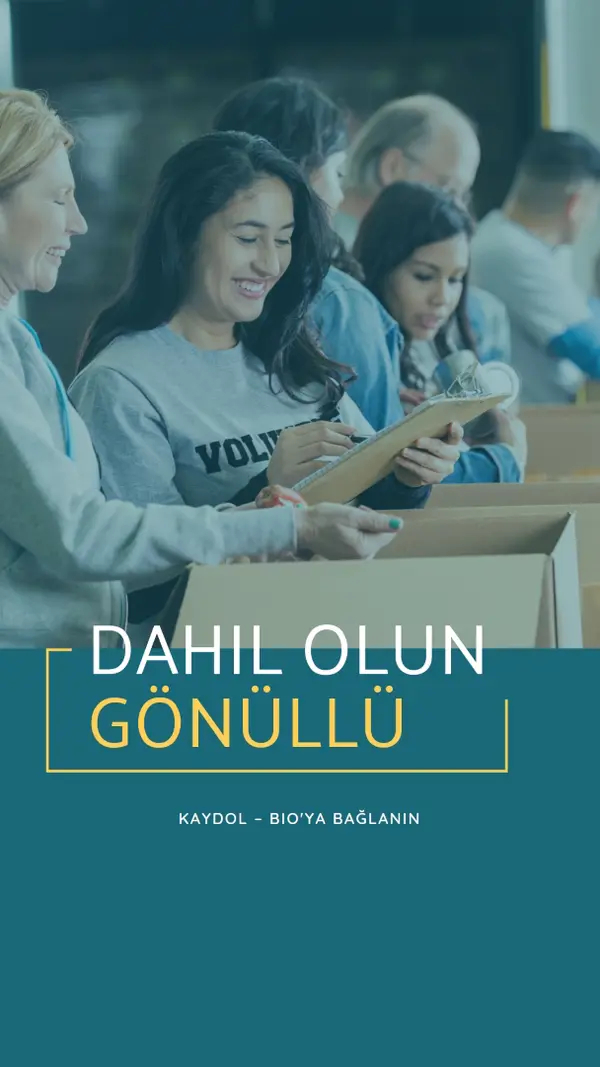 Gönüllüler için tezahürat yapalım. blue modern-simple