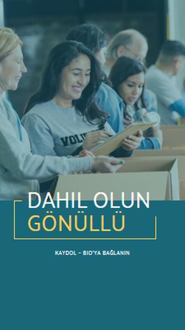 Gönüllüler için tezahürat yapalım. blue modern-simple