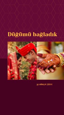 Düğümü bağladık red modern-simple