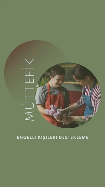 Yardım burada green modern-simple