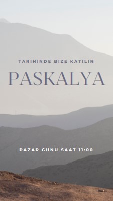 Paskalya Pazar günü bize katılın gray modern-simple