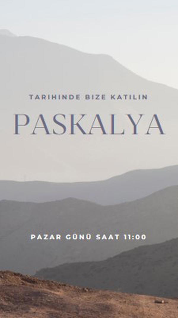 Paskalya Pazar günü bize katılın gray modern-simple