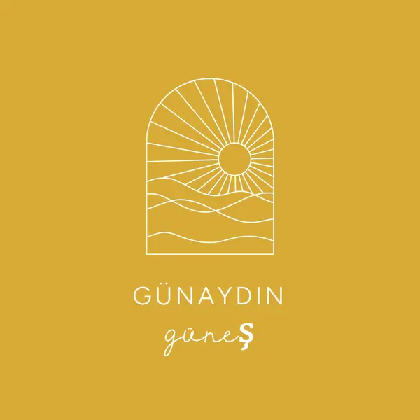 Günaydın, güneş ışığı yellow modern,minimal,lines,simple,waves,sun