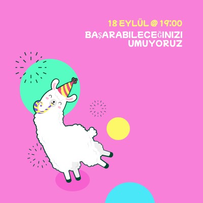 Umarım başarabilirsiniz. pink bold.-playful,graphic