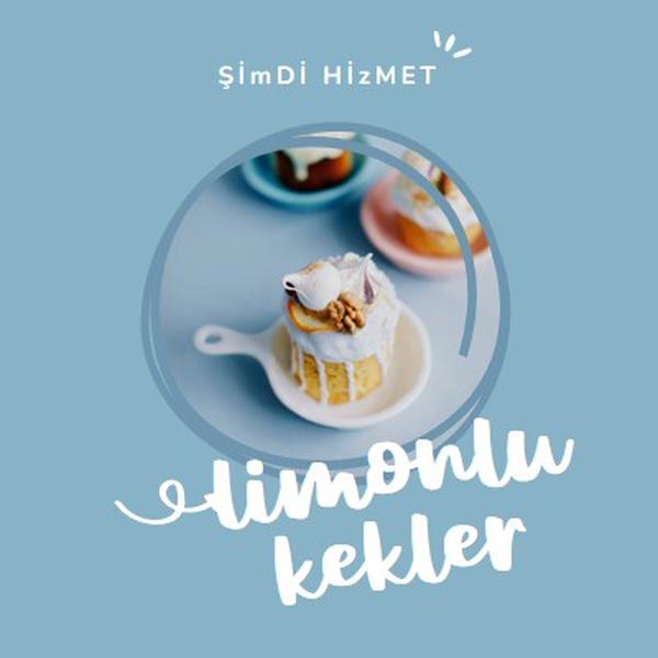 Şimdi limonlu kek servis ediyor blue modern,playful,whimsical