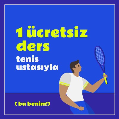 Tenis master ile ücretsiz ders blue vibrant,bold,block,frame,graphic,bright