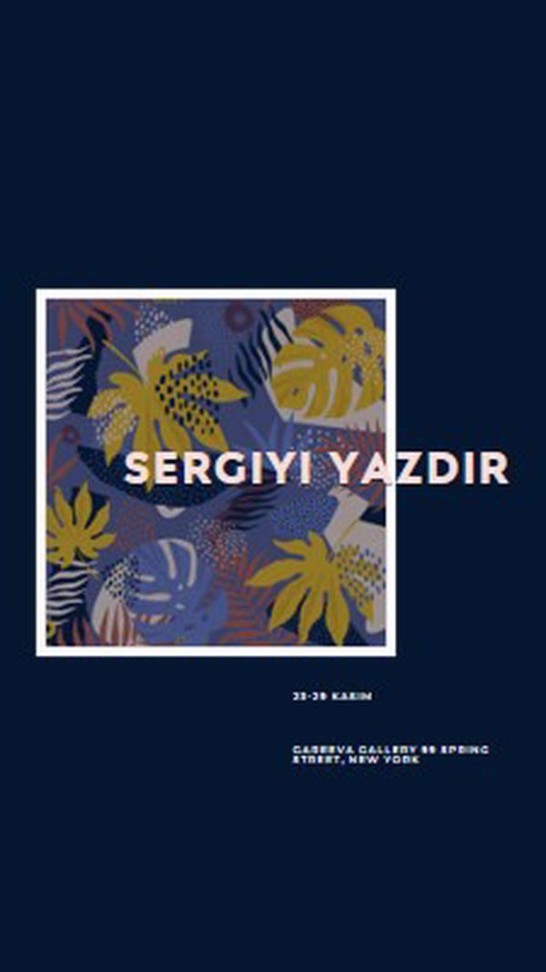 Değişen yapraklar blue modern-simple